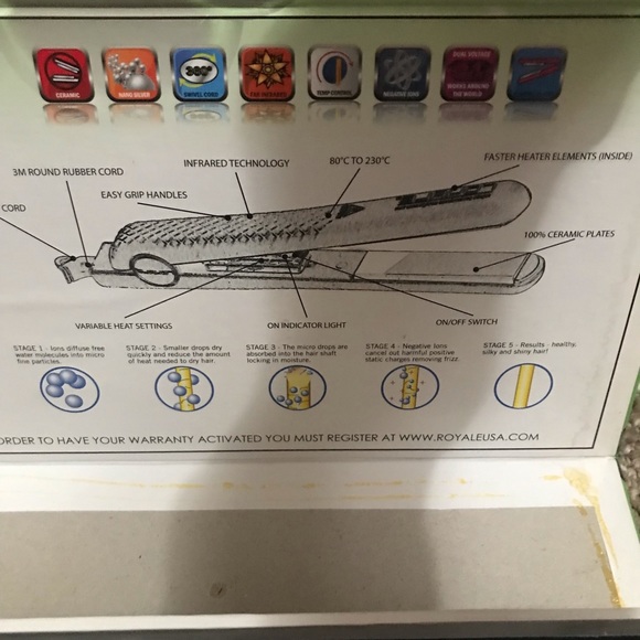 Pro Royale Professional ceramic Hair Iron - NEW - Picture 7 of 11